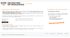 Desktop Screenshot of admin.sportausweis.de